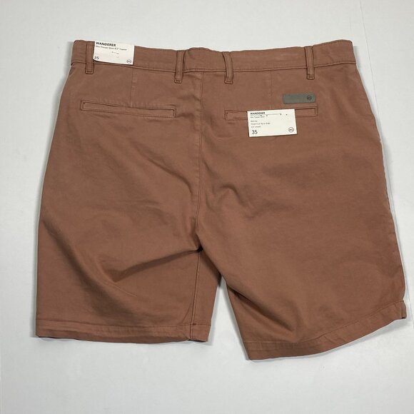 NWT AG Adriano Goldschmied Shorts - The Wanderer - Brown - Size 35 - 8.5" - Picture 4 of 6